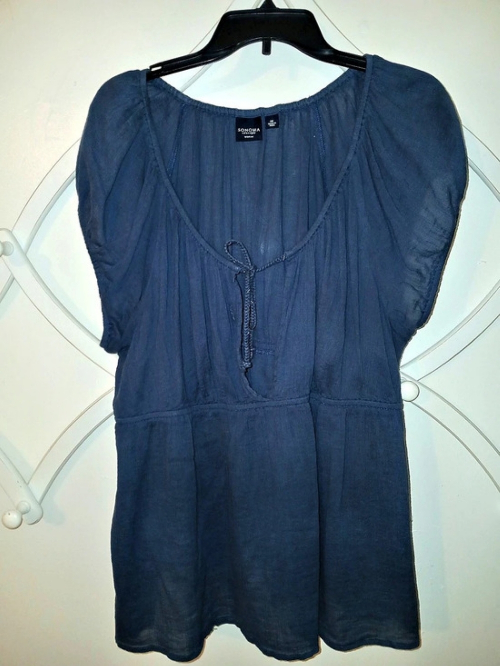 Sonoma Peplum Top in Blue Size 2X
